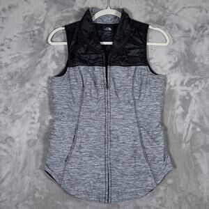 Women’s The North Face Pseudio Hybrid Vest – Gray/Black Size X-Small